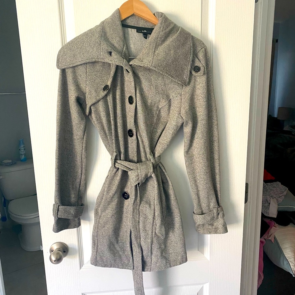 Macys I.N San Francisco Grey PeaCoat Jacket
